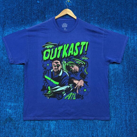 OutKast ATLiens Album UFO Invasion Southern Rap Duo Tee 1X - Picture 1 of 4